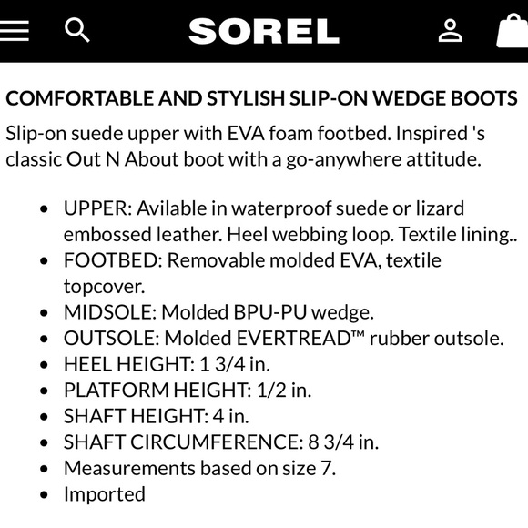 Sorel Out N About Slip on Wedges - Picture 2 of 7